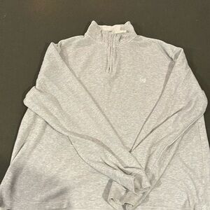 chaps grey quarter zip